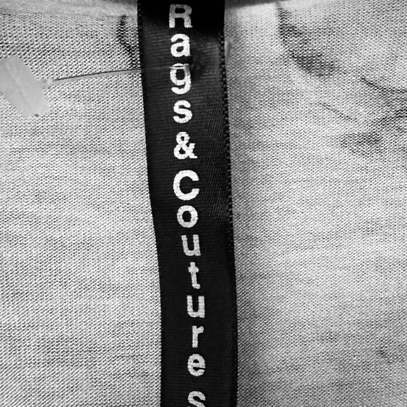 Rags & Coutures S cardigan sage green and florals high low hem - Picture 3 of 4